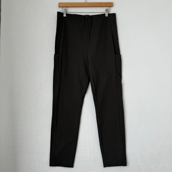 Athleta Womens Gray Wander Slim Pant Casual Back Zip Ankle Slit Size 12 - Picture 2 of 10